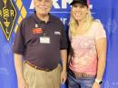 New ARRL member Sarah Day, KN4JYI (right) of Apopka, Florida, passed her Amateur Radio license exam at HamCation. She is seen here with ARRL President Rick Roderick, K5UR.